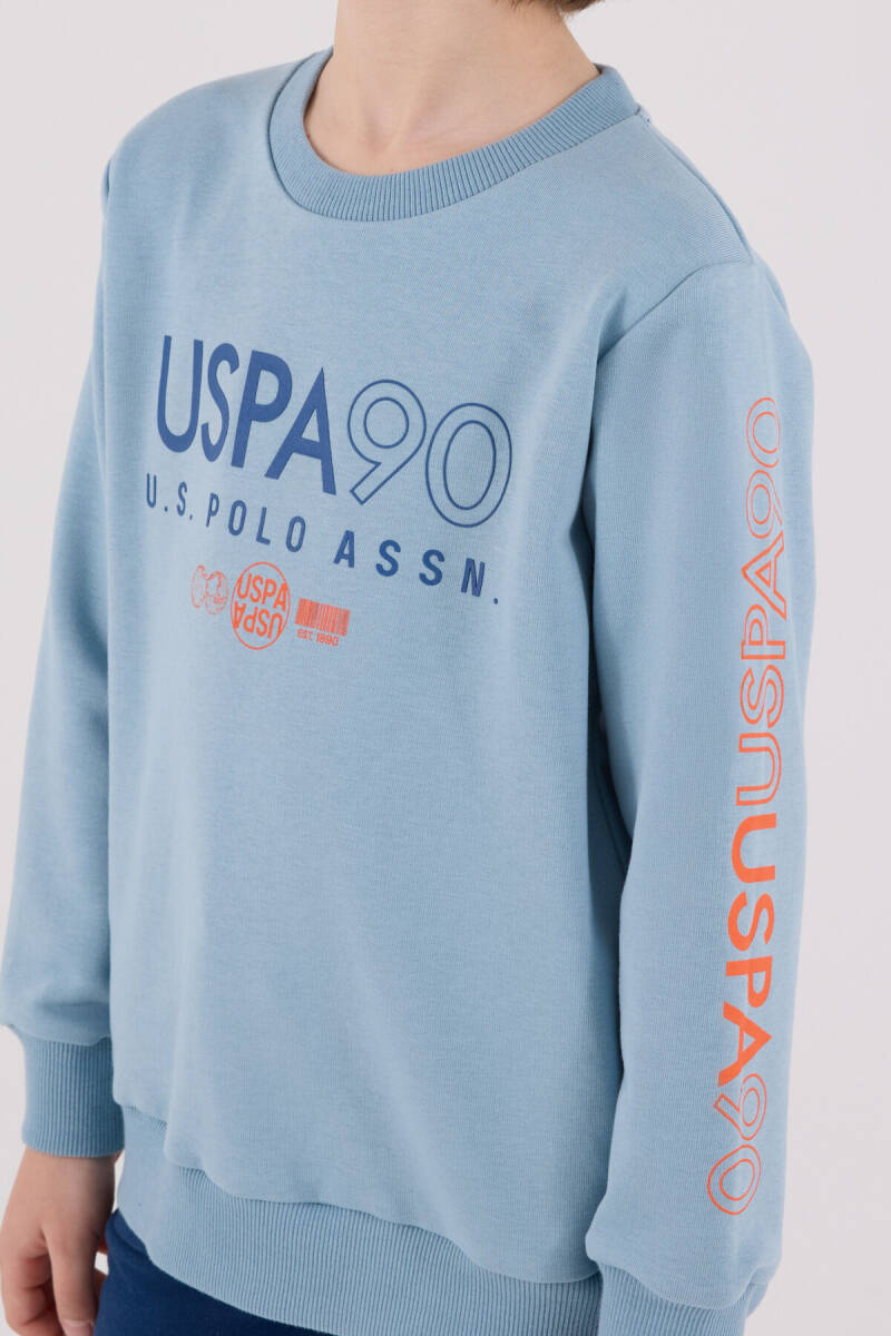 U.S. Polo Assn. Erkek Çocuk Pamuklu Kışlık Regular Fit Yeşil Eşofman Takımı US2218-C-V2 - 4