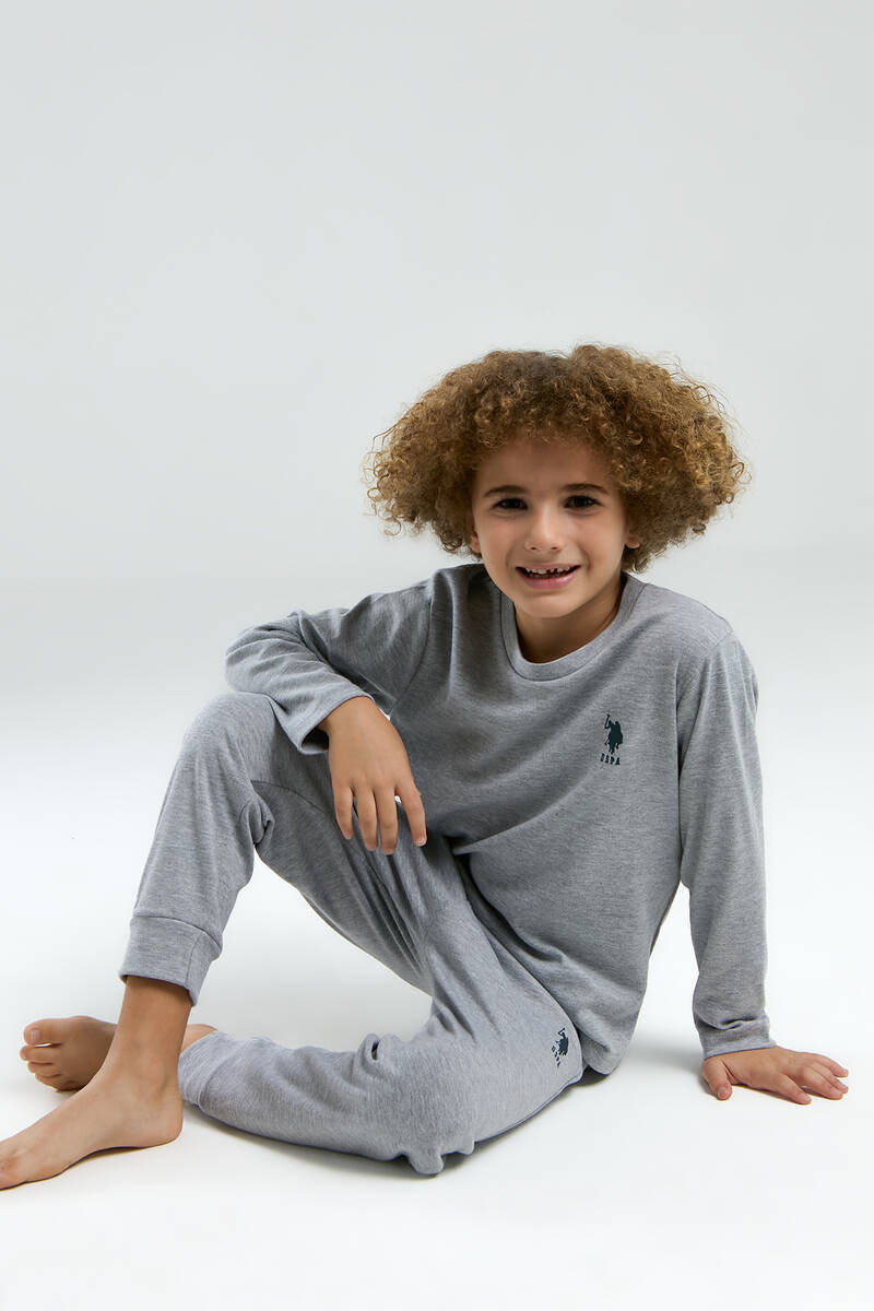 U.S. Polo Assn. Erkek Çocuk Grimelanj Uzun Kol Pijama Takım