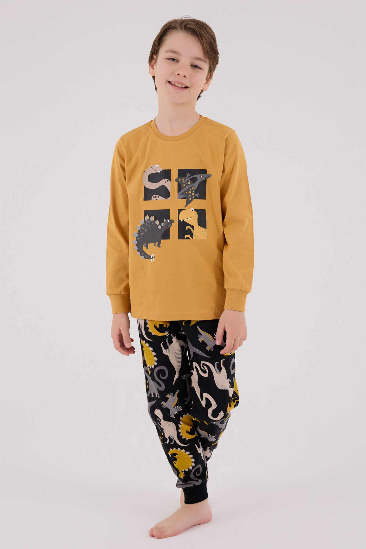 Rolypoly Erkek Çocuk Sarı Pijama Takımı