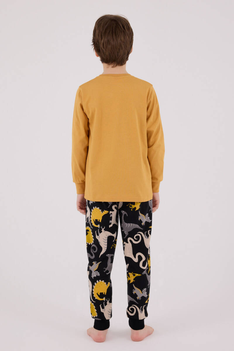 Rolypoly Erkek Çocuk Pamuklu Kışlık Regular Fit Sarı Pijama Takımı RP3661-C-V2 - 5
