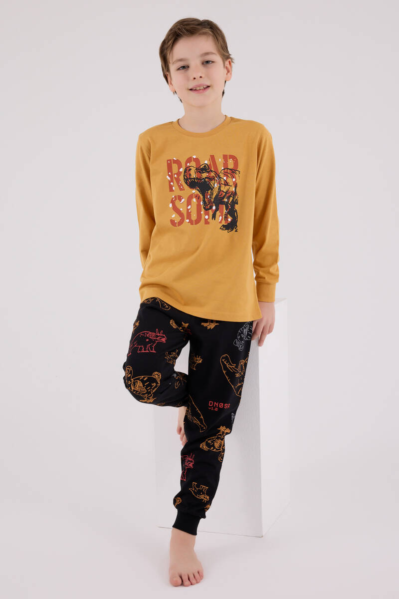 Rolypoly Erkek Çocuk Sarı Pijama Takımı