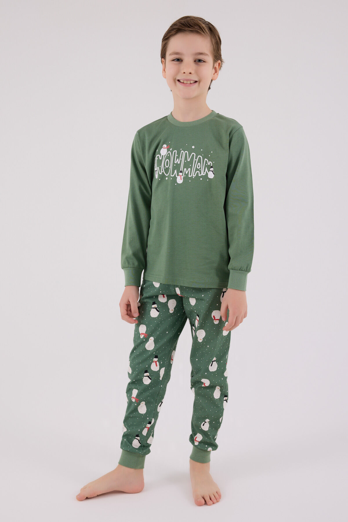 Rolypoly Erkek Çocuk Yeşil Pijama Takımı