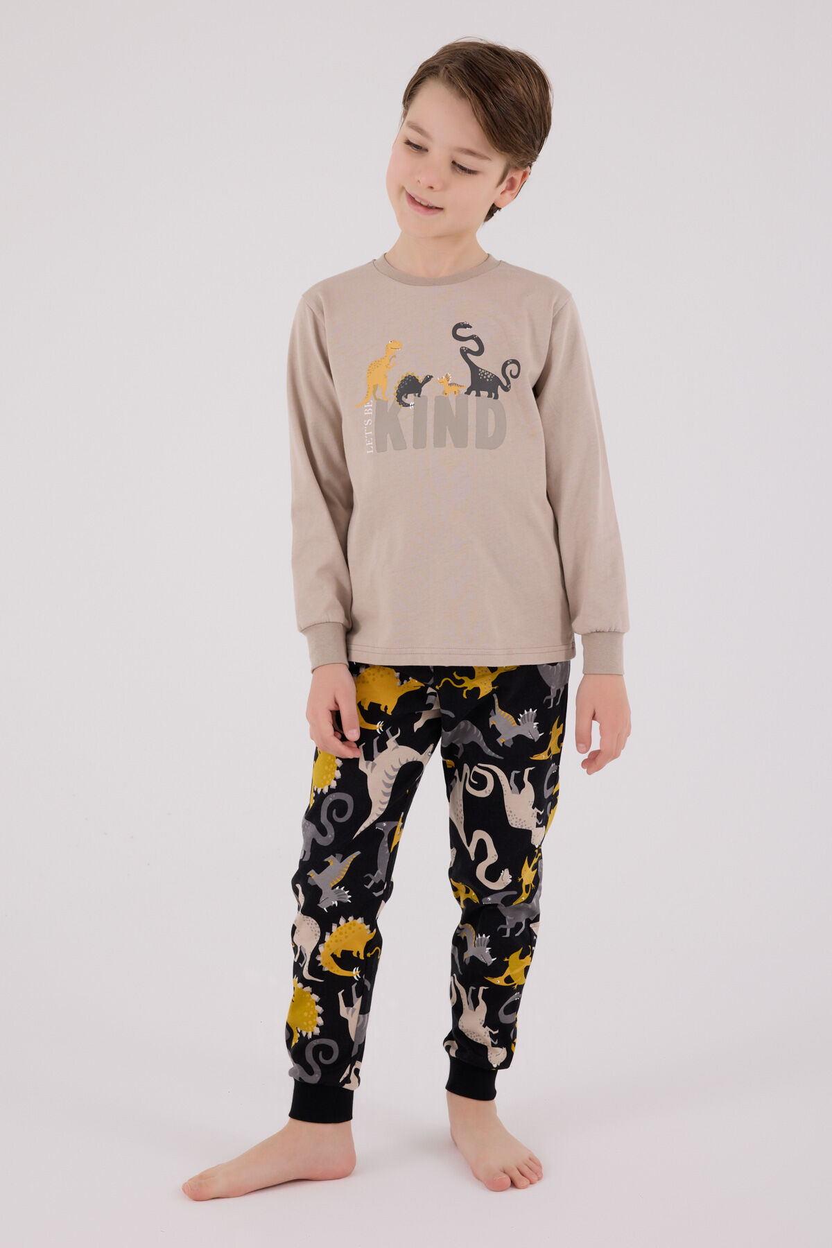 Rolypoly Erkek Çocuk Kahverengi Pijama Takımı