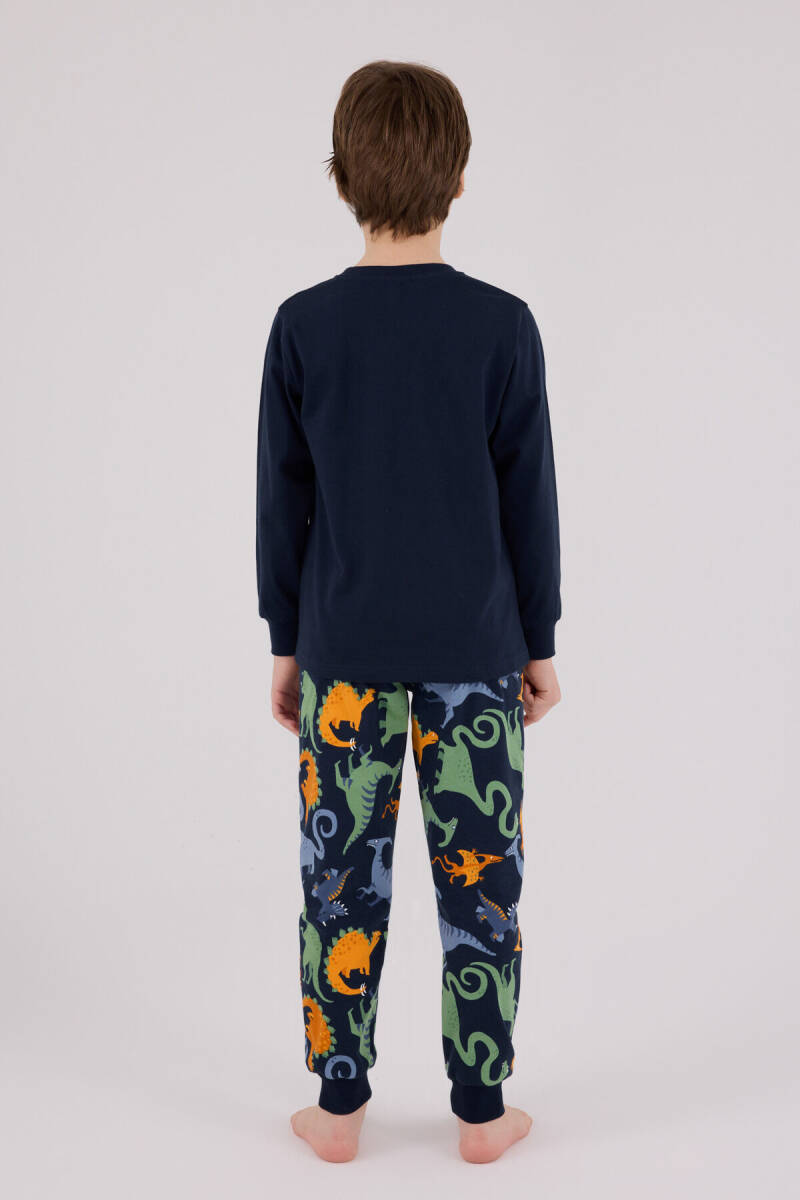 Rolypoly Erkek Çocuk Pamuklu Kışlık Regular Fit Lacivert Pijama Takımı RP3660-C-V1 - 5
