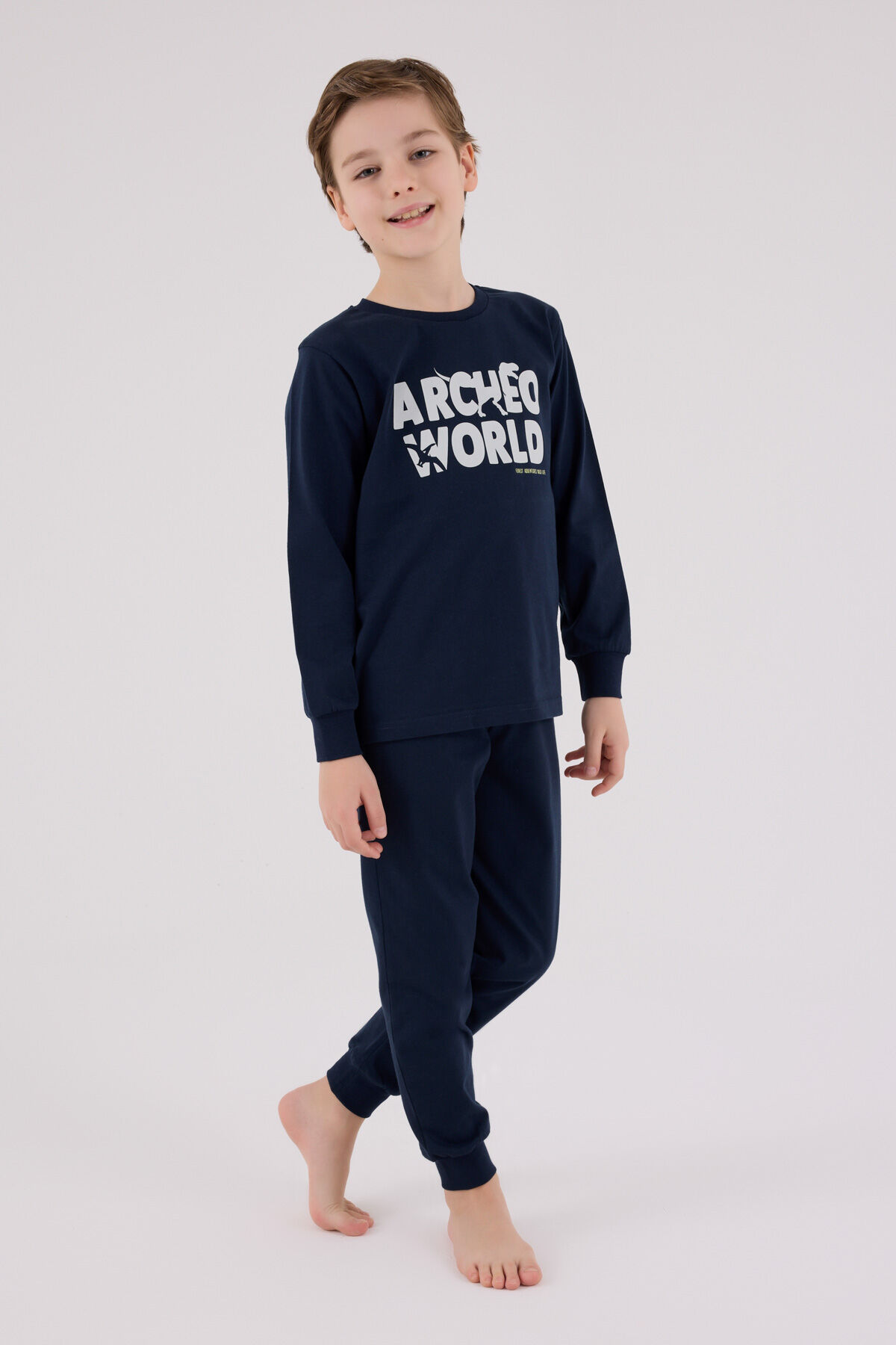 Rolypoly Erkek Çocuk Lacivert Pijama Takımı