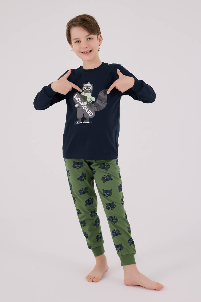 Rolypoly Erkek Çocuk Lacivert Pijama Takımı