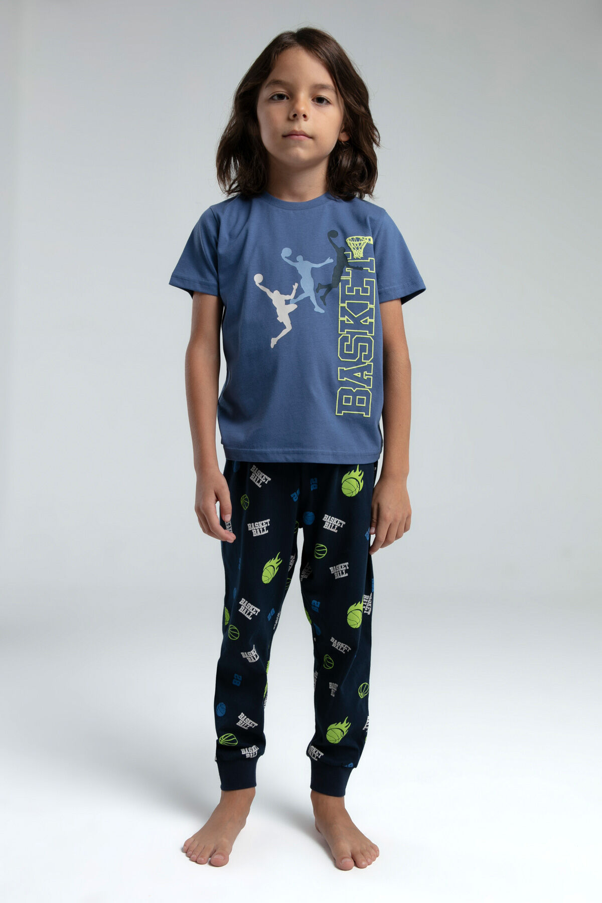 Rolypoly Erkek Çocuk Yeşil Pijama Takımı