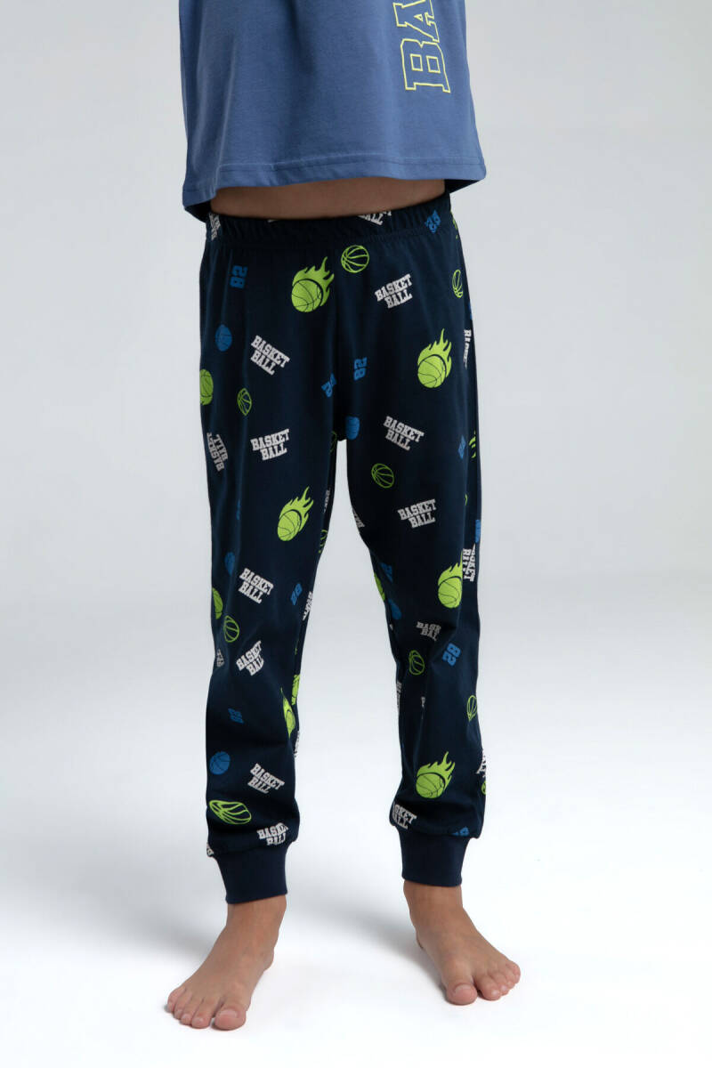 Rolypoly Erkek Çocuk Bisiklet Yaka Pigment Baskılı Yazlık Regular Fit Yeşil Pijama Takımı RP3530-C-V2 - 3