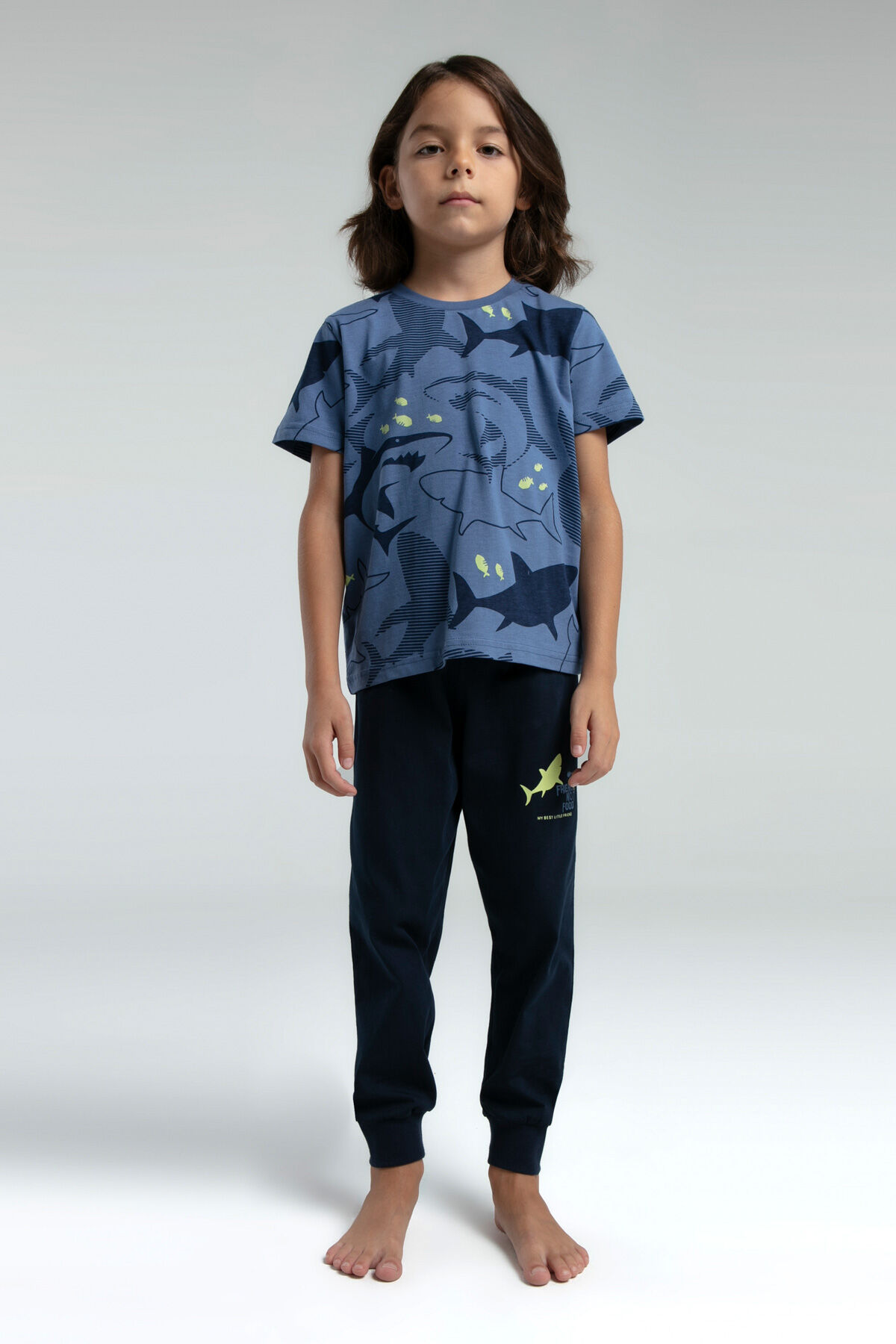 Rolypoly Erkek Çocuk Mavi Pijama Takımı