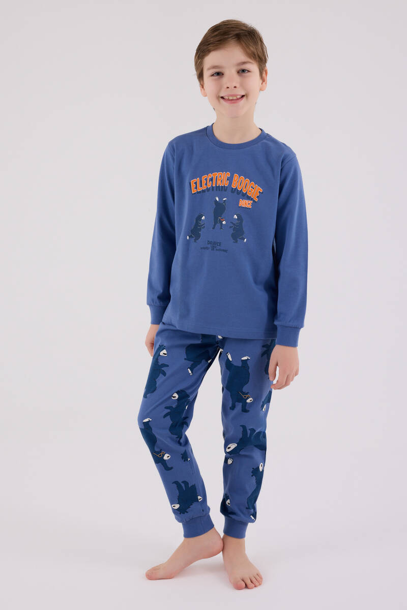 Rolypoly Erkek Çocuk Mavi Pijama Takımı