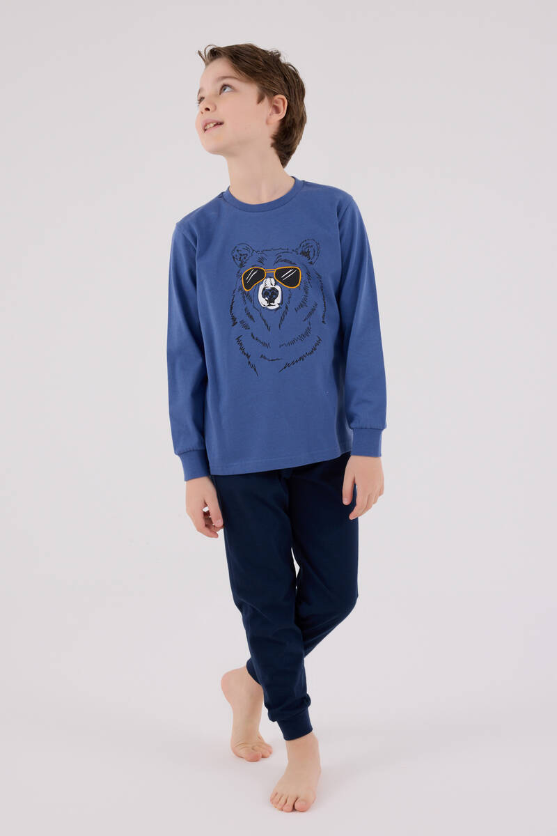 Rolypoly Erkek Çocuk Mavi Pijama Takımı