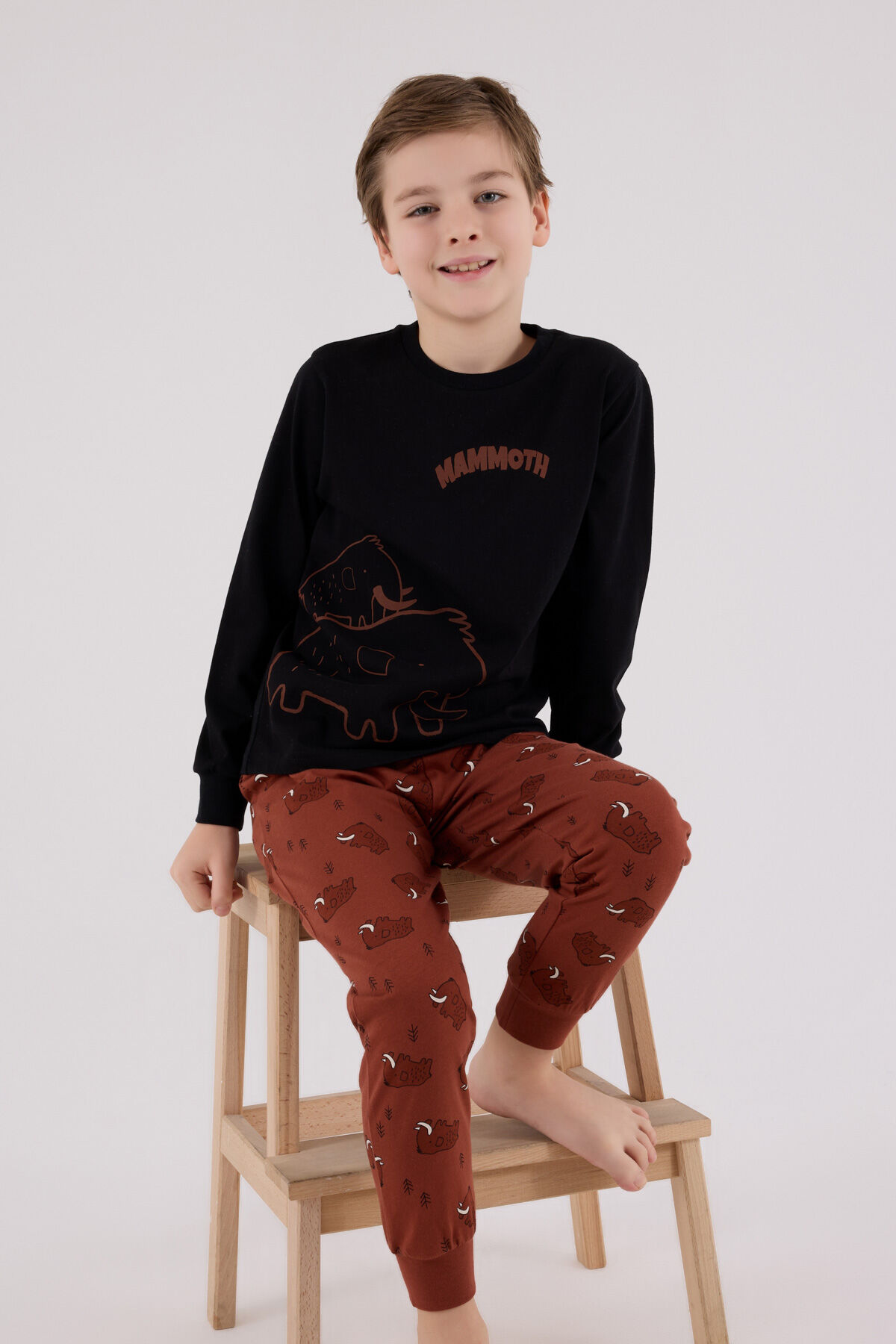 Rolypoly Erkek Çocuk Siyah Pijama Takımı