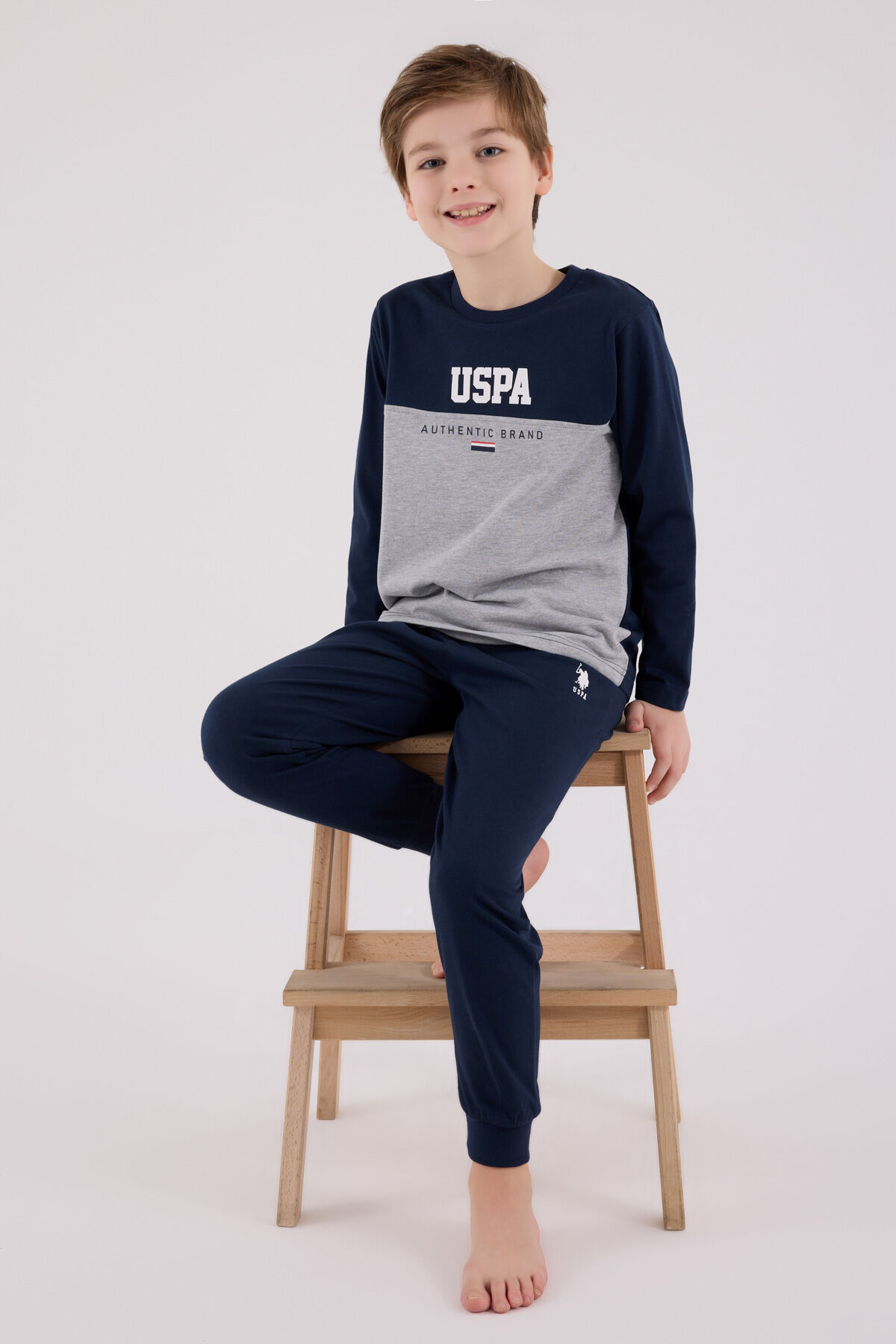 U.S. Polo Assn Erkek Çocuk Lacivert Pijama Takımı