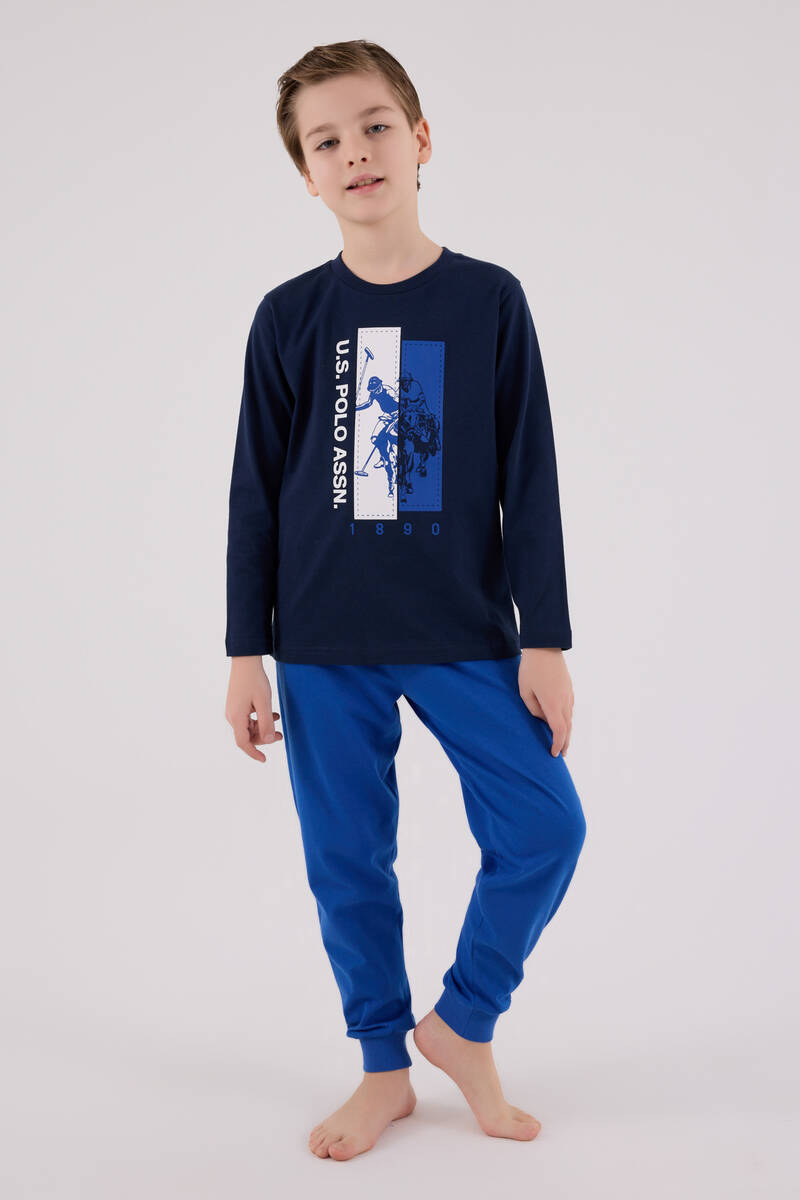 U.S. Polo Assn Erkek Çocuk Lacivert Pijama Takımı