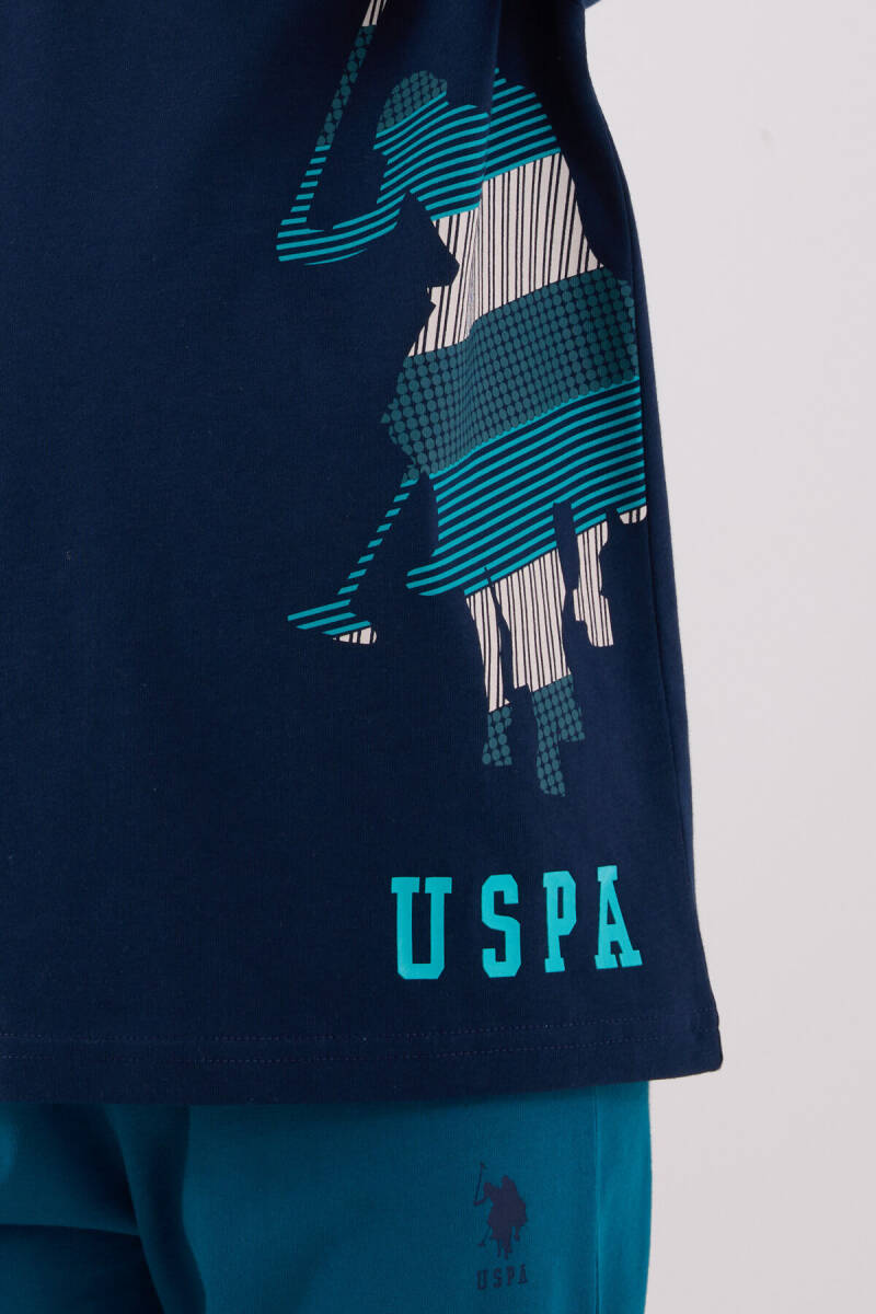 U.S. Polo Assn. Erkek Çocuk Kışlık Regular Fit Lacivert Pijama Takımı US2226-C-V2 - 6