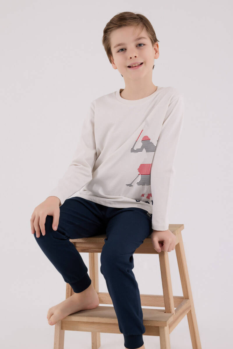 U.S. Polo Assn. Erkek Çocuk Kışlık Regular Fit Gri Pijama Takımı US2226-C-V1 - 2