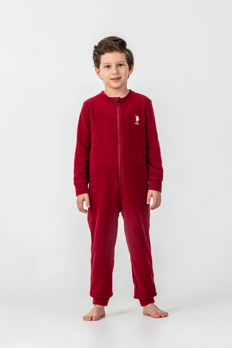 U.S. Polo Assn Erkek Çocuk Bordo Tulum