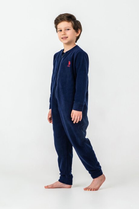 U.S. Polo Assn. Erkek Çocuk Pamuklu Kışlık Regular Fit Lacivert Tulum US2237-C-V3 - 3