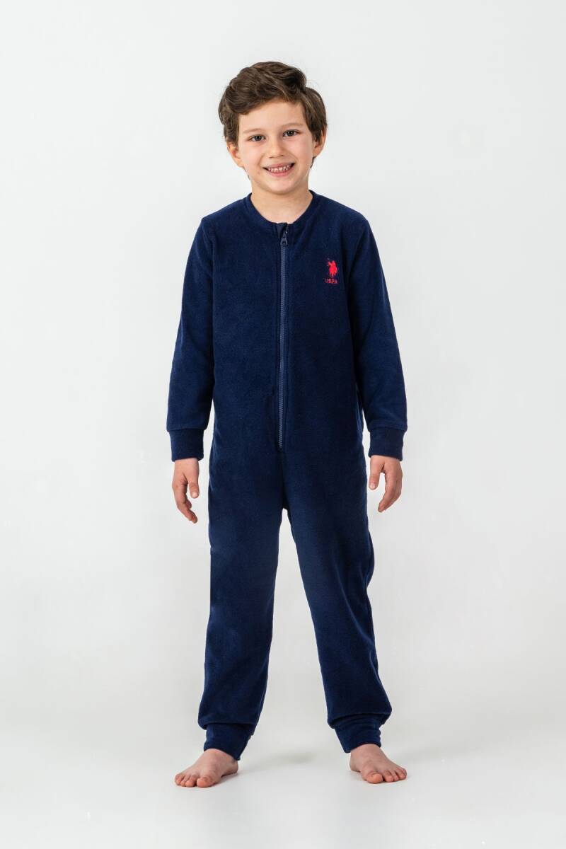 U.S. Polo Assn. Erkek Çocuk Pamuklu Kışlık Regular Fit Lacivert Tulum US2237-C-V3 - 2
