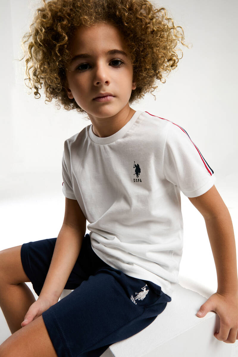 U.S. Polo Assn. Erkek Çocuk Beyaz Bermuda Takım