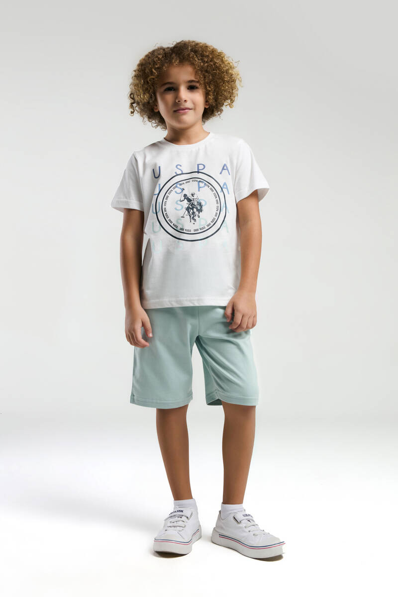 U.S. Polo Assn. Erkek Çocuk Beyaz Bermuda Takım U.S. Polo Assn. Erkek Çocuk Beyaz Bermuda Takım