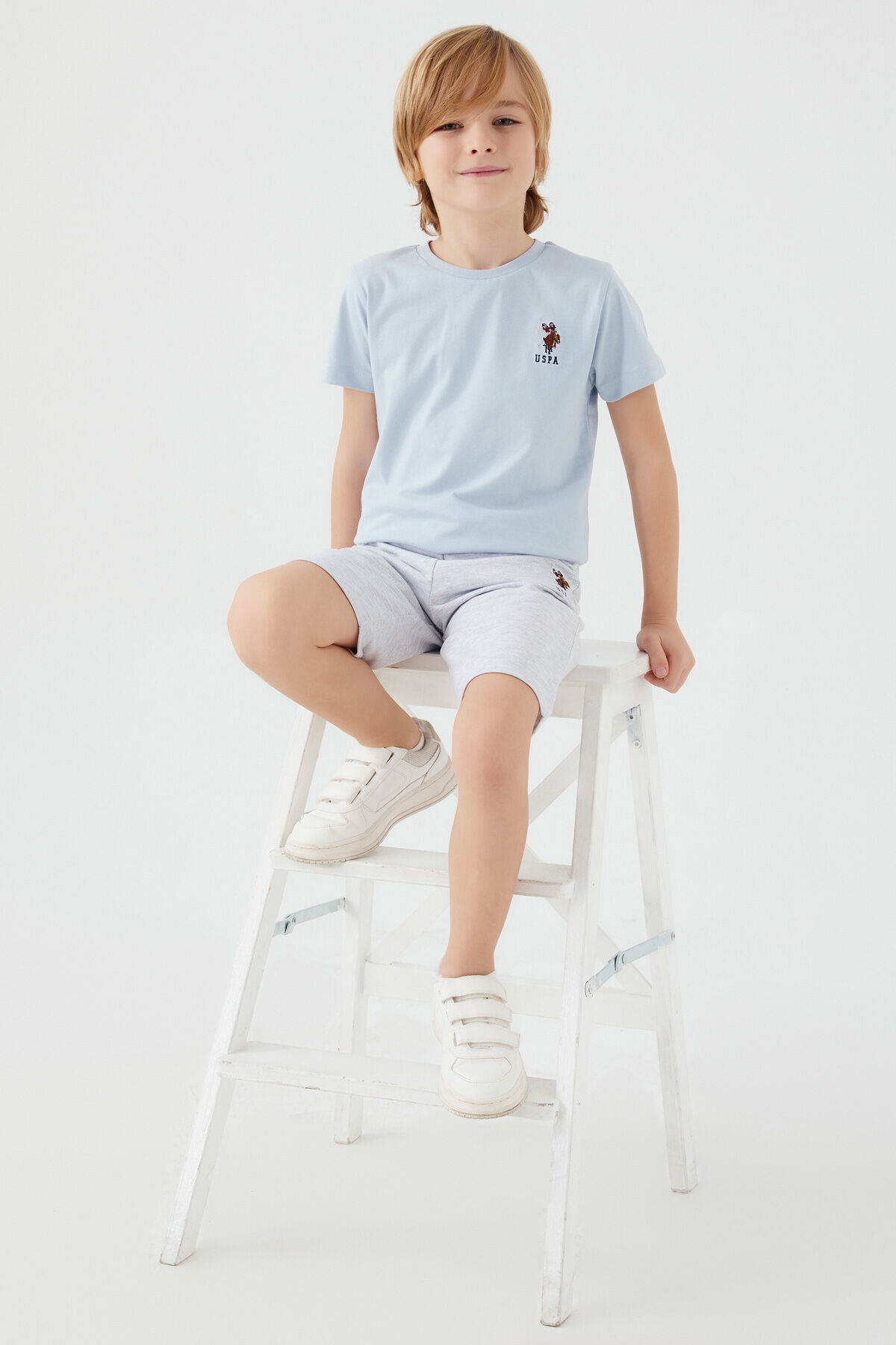 U.S. Polo Assn Erkek Çocuk Mavi Bermuda Takım