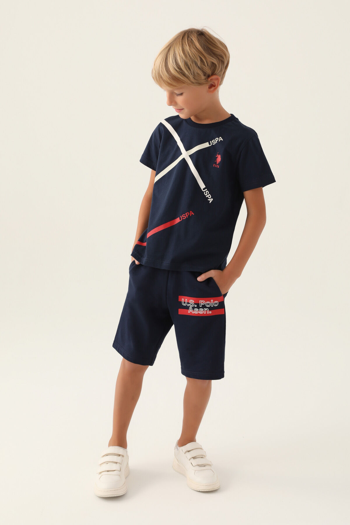 U.S. Polo Assn Erkek Çocuk Lacivert Bermuda Takım