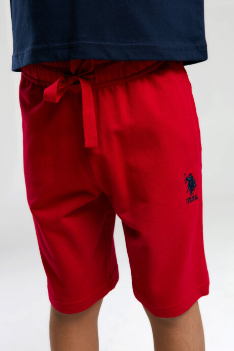U.S. Polo Assn. Erkek Çocuk Pamuklu Bisiklet Yaka Pigment Baskılı Yazlık Regular Fit Lacivert Bermuda Takım US2020-C-V1 - 4
