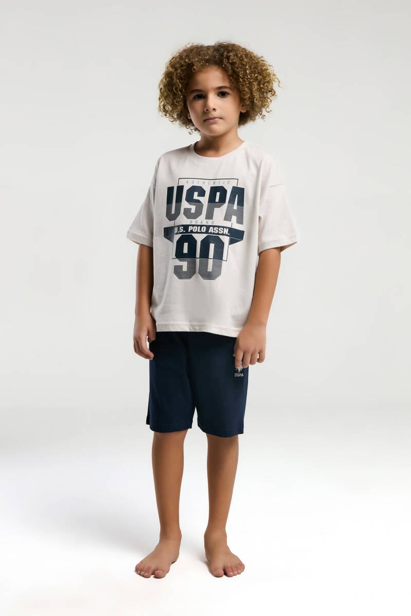U.S. Polo Assn. Erkek Çocuk Krem Bermuda Takım U.S. Polo Assn. Erkek Çocuk Krem Bermuda Takım