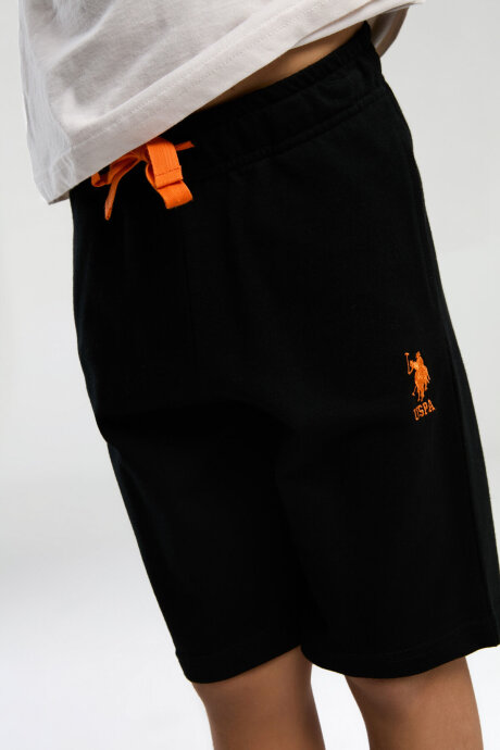 U.S. Polo Assn. Erkek Çocuk Bisiklet Yaka Pigment Baskılı Yazlık Regular Fit Krem Bermuda Takım US2028-C-V1 - 5