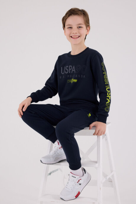 U.S. Polo Assn. Erkek Çocuk Kışlık Regular Fit Lacivert Eşofman Takımı US2218-C-V1 - 1