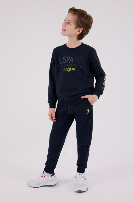 U.S. Polo Assn. Erkek Çocuk Kışlık Regular Fit Lacivert Eşofman Takımı US2218-C-V1 - 2