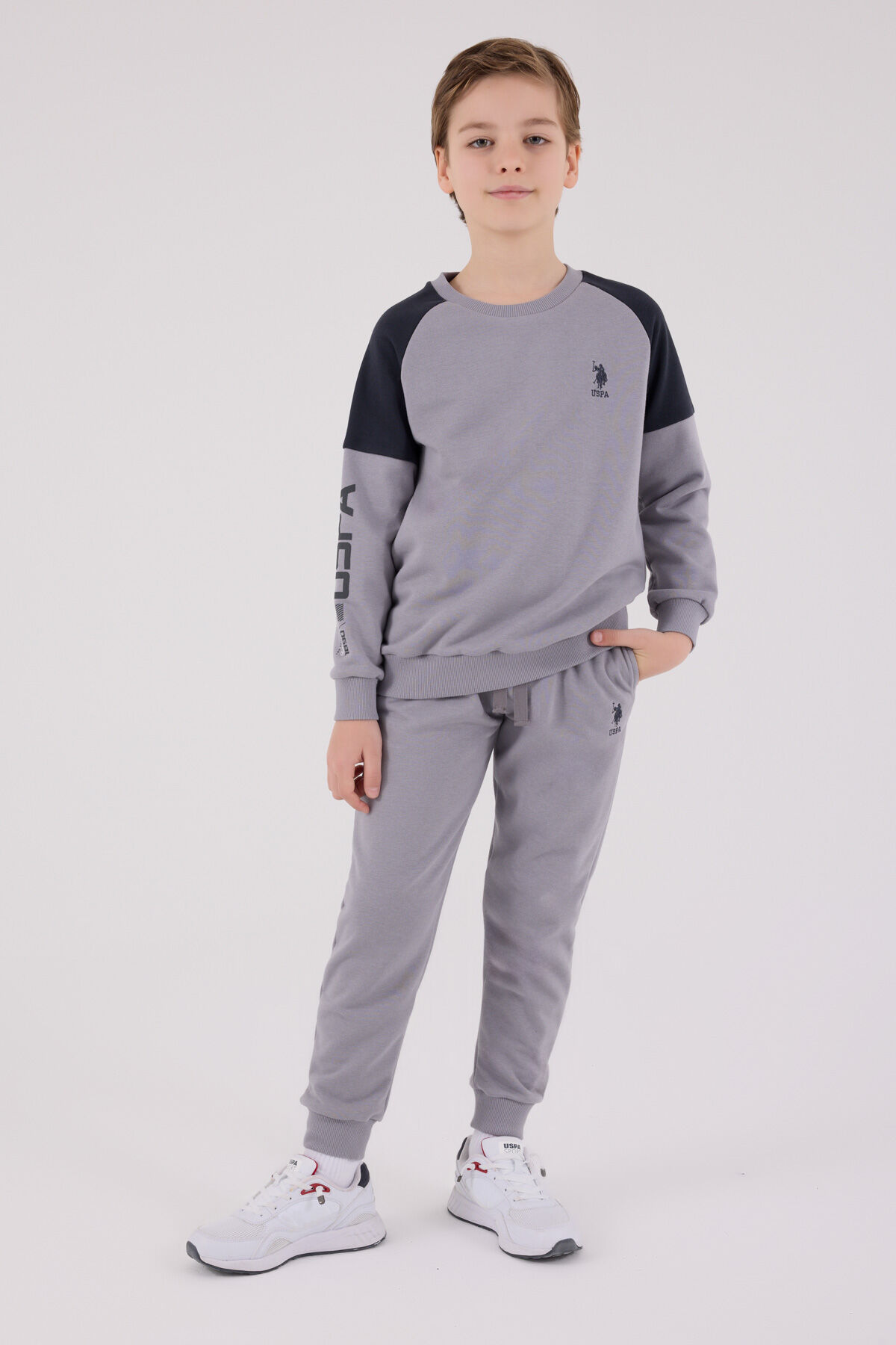 U.S. Polo Assn Erkek Çocuk Gri Eşofman Takımı