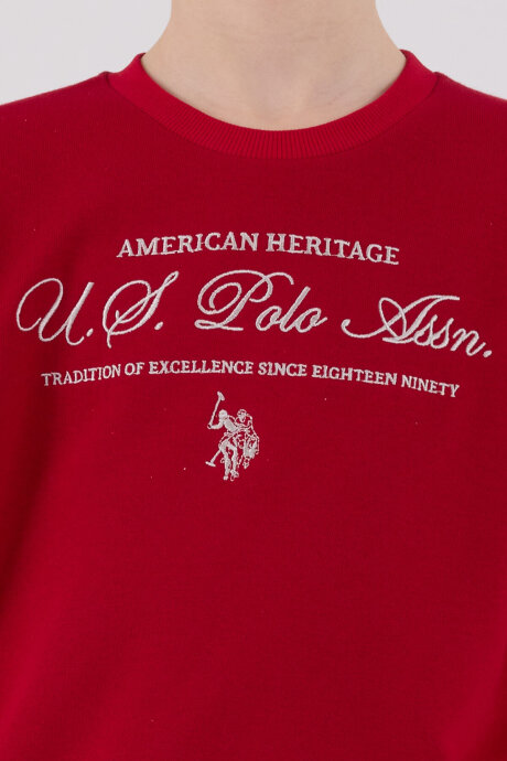 U.S. Polo Assn. Erkek Çocuk Pamuklu Kışlık Regular Fit Kırmızı Eşofman Takımı US2225-C-V3 - 6