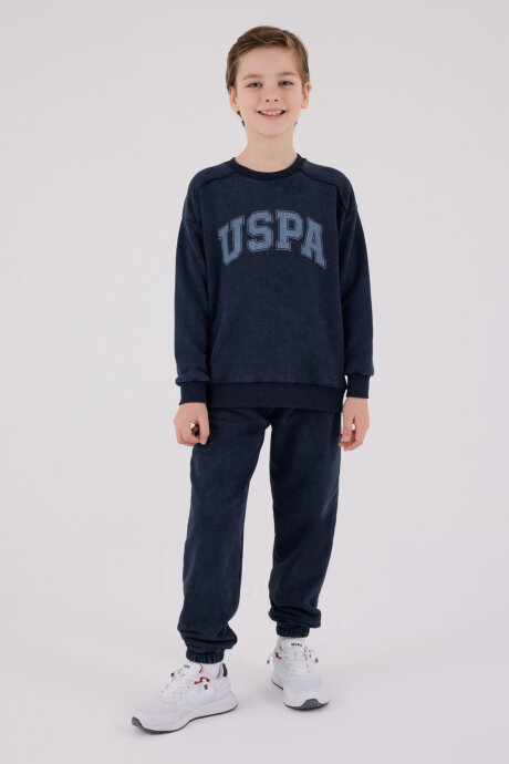 U.S. Polo Assn. Erkek Çocuk Kışlık Regular Fit Lacivert Eşofman Takımı US2229-C-V2 - 3