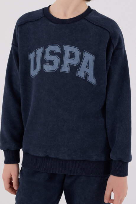 U.S. Polo Assn. Erkek Çocuk Kışlık Regular Fit Lacivert Eşofman Takımı US2229-C-V2 - 4