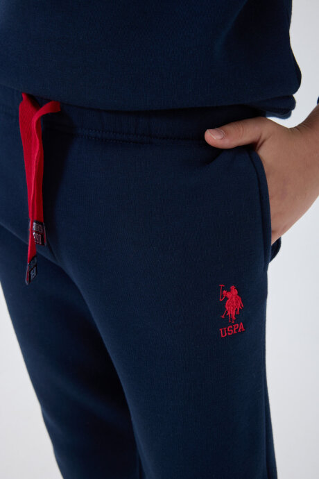U.S. Polo Assn. Erkek Çocuk Pamuklu Bisiklet Yaka Empirme Baskılı Kışlık Regular Fit Lacivert Eşofman Takımı US1139-C-V3 - 5