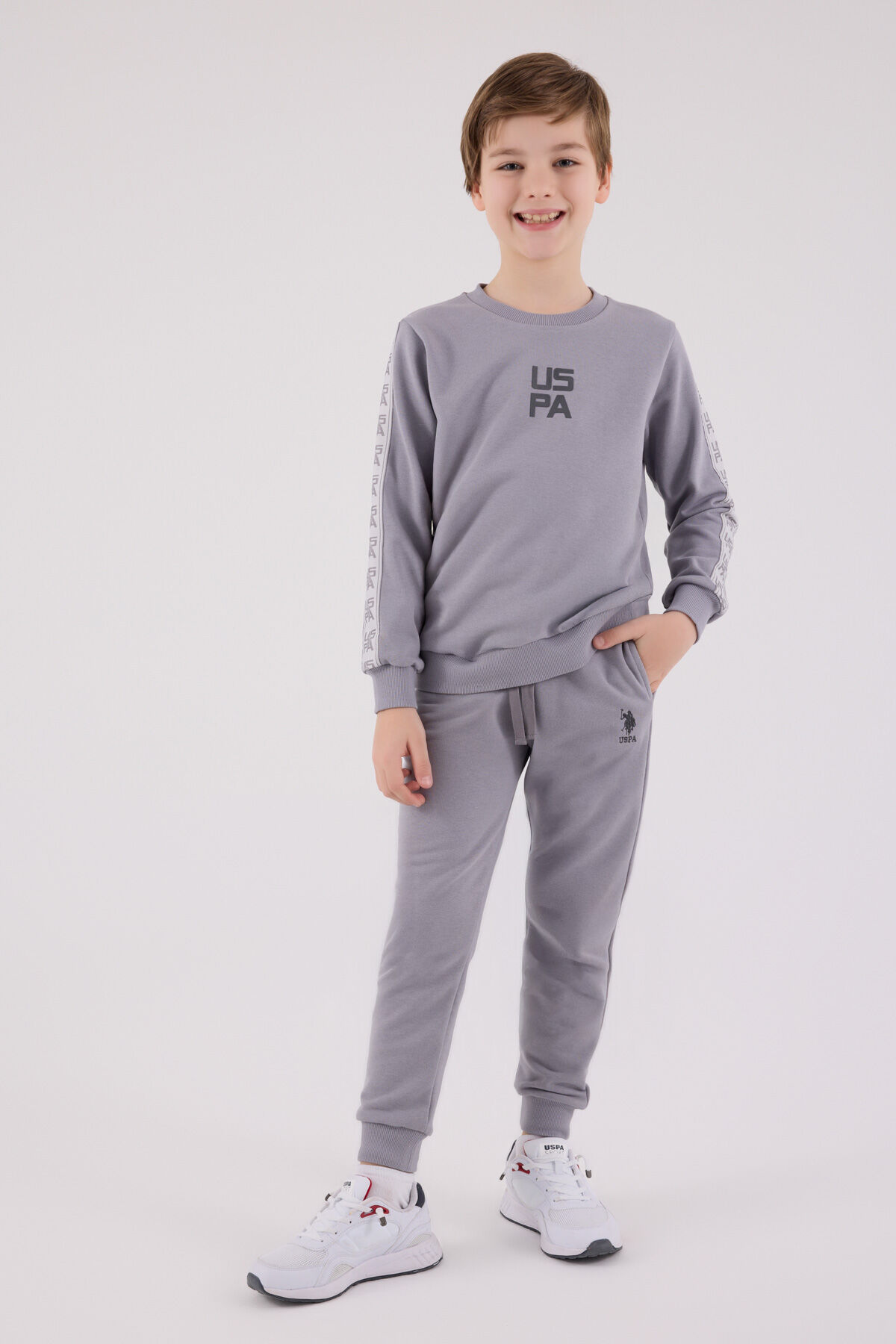 U.S. Polo Assn Erkek Çocuk Gri Eşofman Takımı