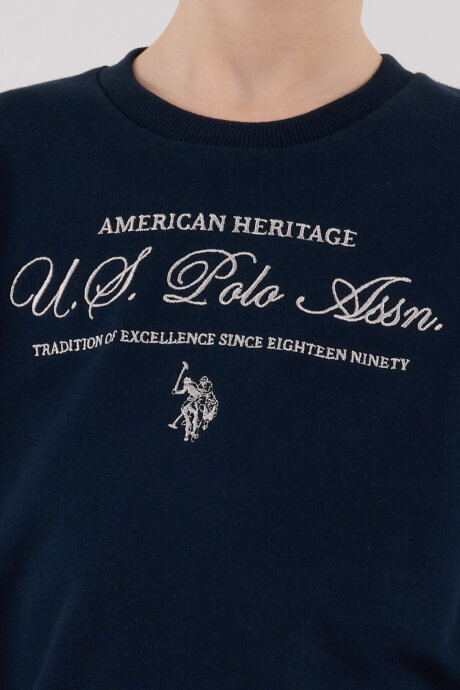 U.S. Polo Assn. Erkek Çocuk Pamuklu Kışlık Regular Fit Lacivert Eşofman Takımı US2225-C-V1 - 6