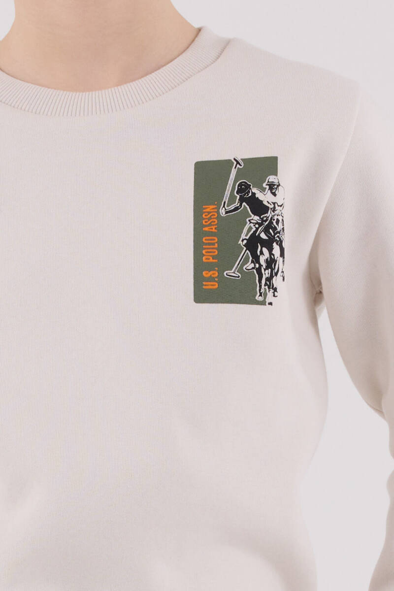 U.S. Polo Assn. Erkek Çocuk Pamuklu Bisiklet Yaka Pigment Baskılı Kışlık Regular Fit Gri Eşofman Takımı US2216-C-V2 - 6