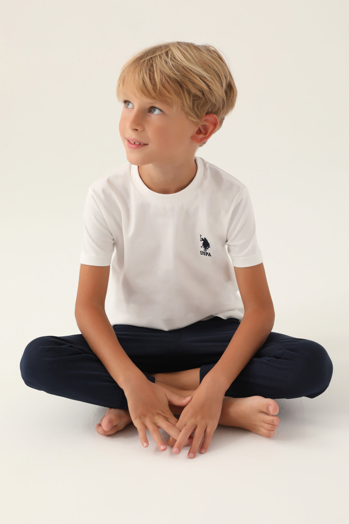 U.S. Polo Assn Erkek Çocuk Krem Pijama Takımı