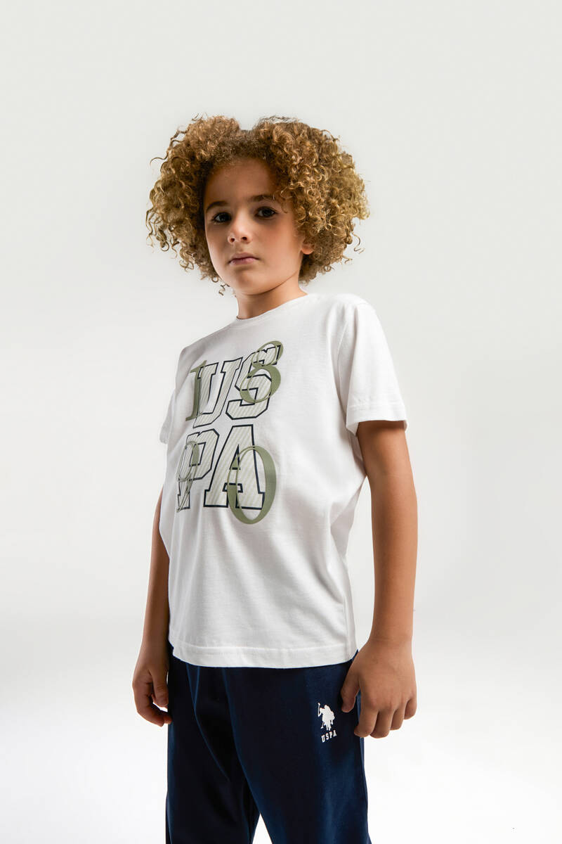 U.S. Polo Assn. Erkek Çocuk Beyaz Kısa Kol Pijama Takım U.S. Polo Assn. Erkek Çocuk Beyaz Kısa Kol Pijama Takım