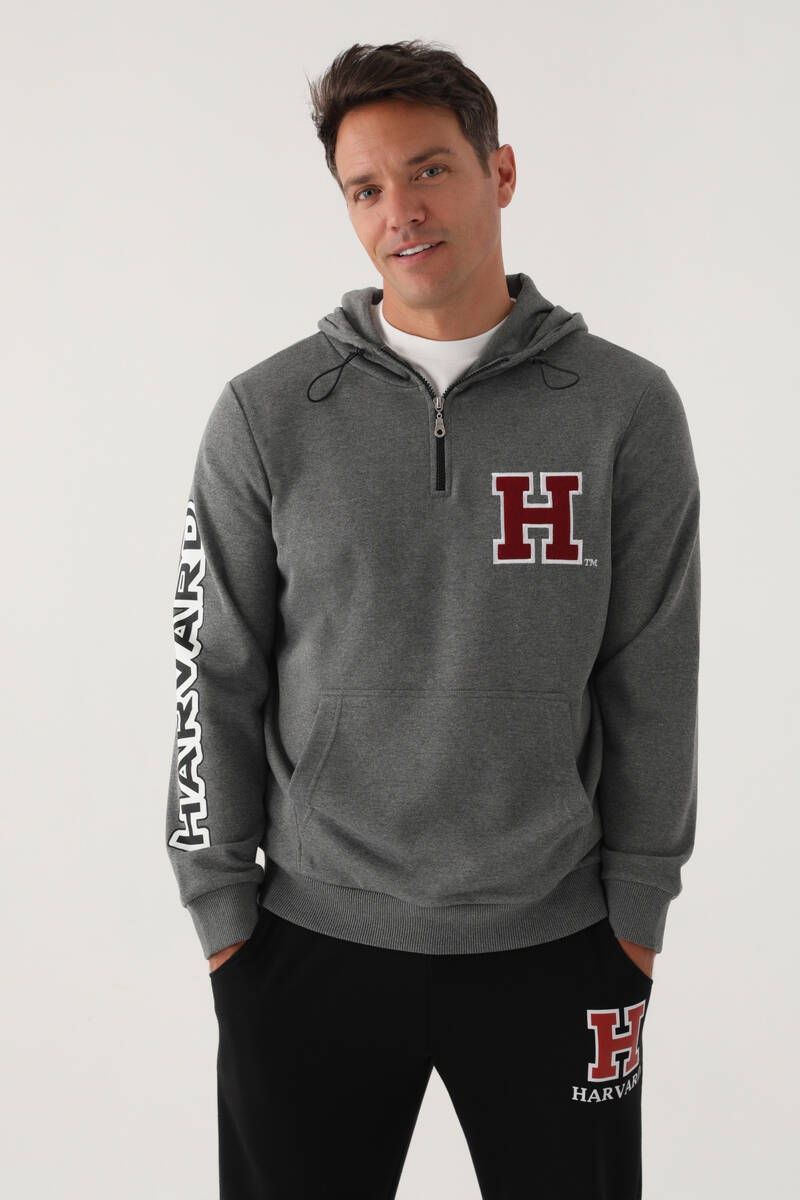 Harvard Anstrasit Melanj Erkek Sweatshirt