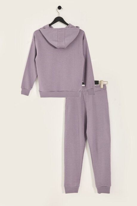 Kappa Kız Çocuk Pamuklu Kışlık Oversize Fit Mor Eşofman Takımı 362458W-C-V2 - 5