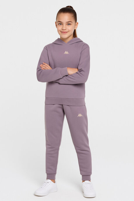 Kappa Kız Çocuk Pamuklu Kışlık Oversize Fit Mor Eşofman Takımı 362458W-C-V2