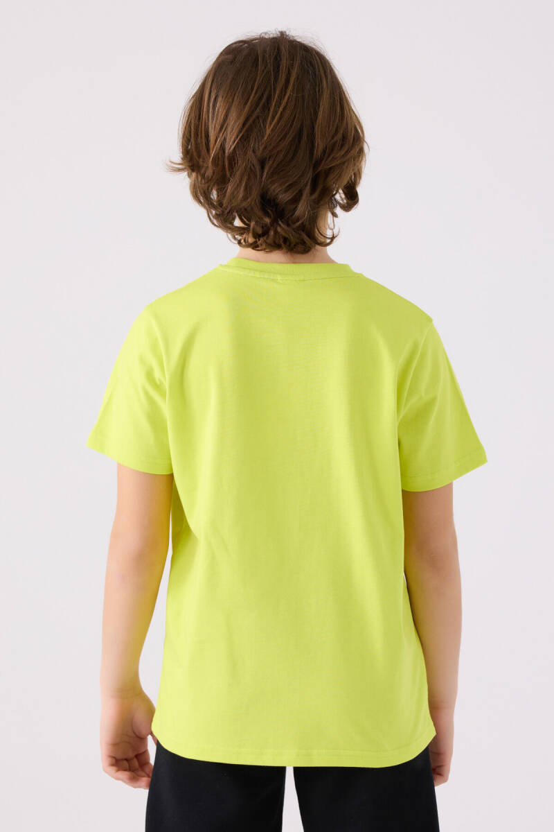 Kappa Erkek Çocuk Bisiklet Yaka Pigment Baskılı Kışlık Regular Fit Sarı T-Shirt 382632W-C-V1 - 5