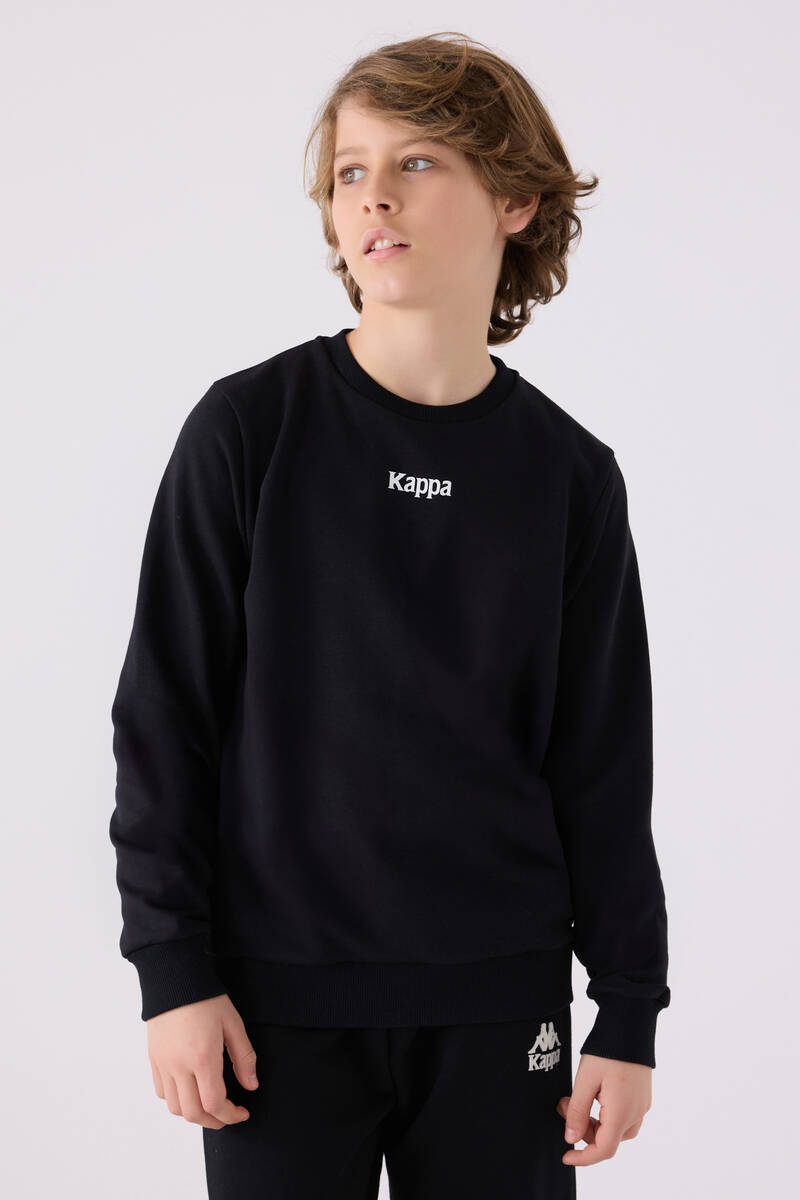 Kappa Erkek Çocuk Siyah Sweatshirt