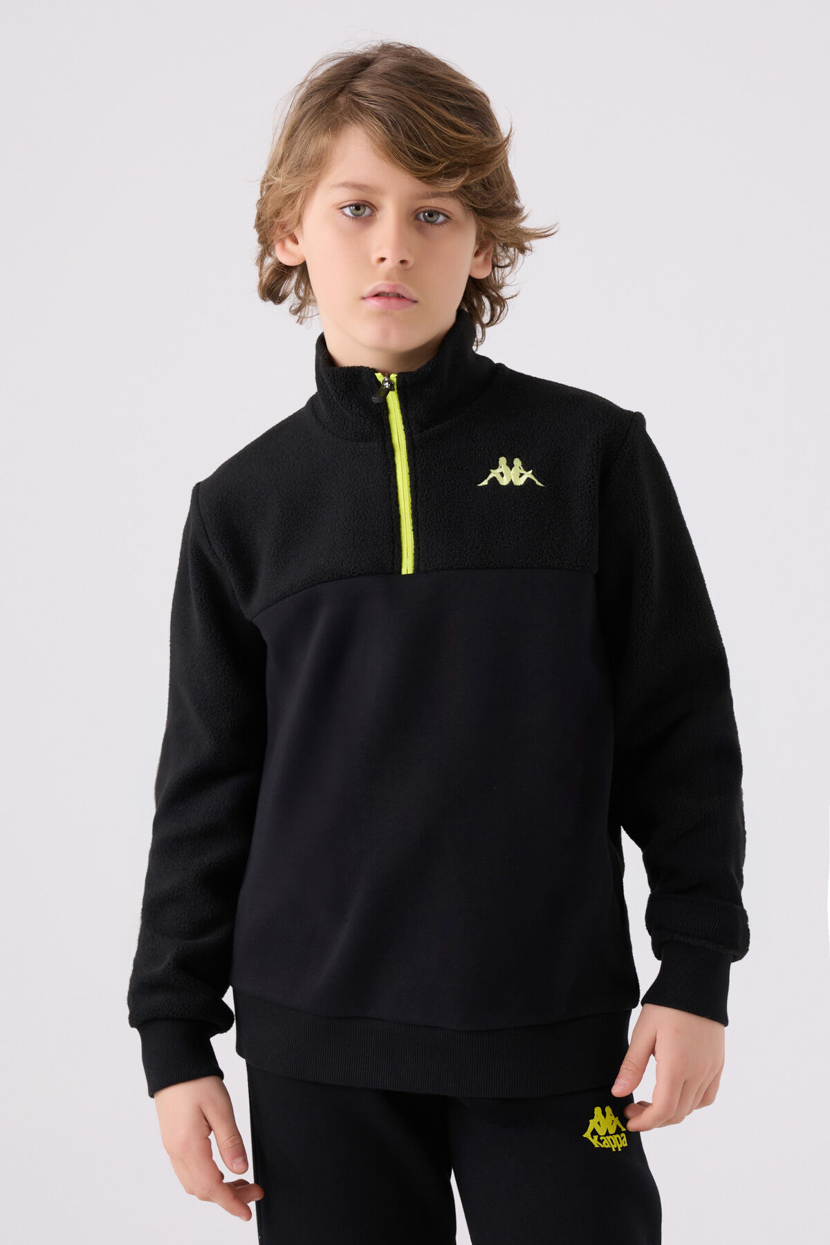 Kappa Erkek Çocuk Siyah Sweatshirt