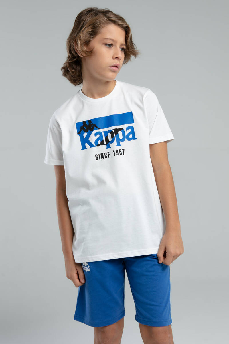 Kappa Erkek Çocuk Beyaz Tişört