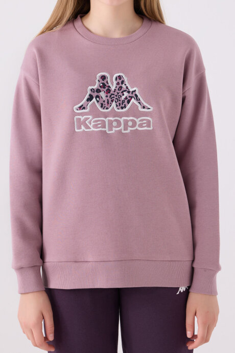 Kappa Kız Çocuk Bisiklet Yaka Nakışlı Kışlık Regular Fit Mor Sweatshirt 321Z38W-C-V2 - 3